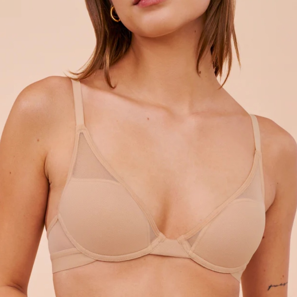 NWT Pepper Mesh All You Bra 38B in Buff